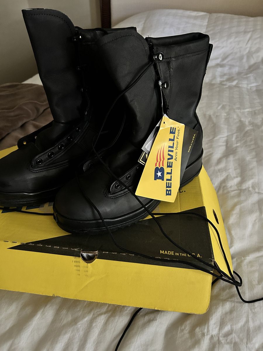 BELLEVILLE Black Combat Boots - New with Tags, Made in USA