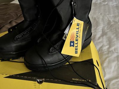 BELLEVILLE Black Combat Boots - New with Tags, Made in USA