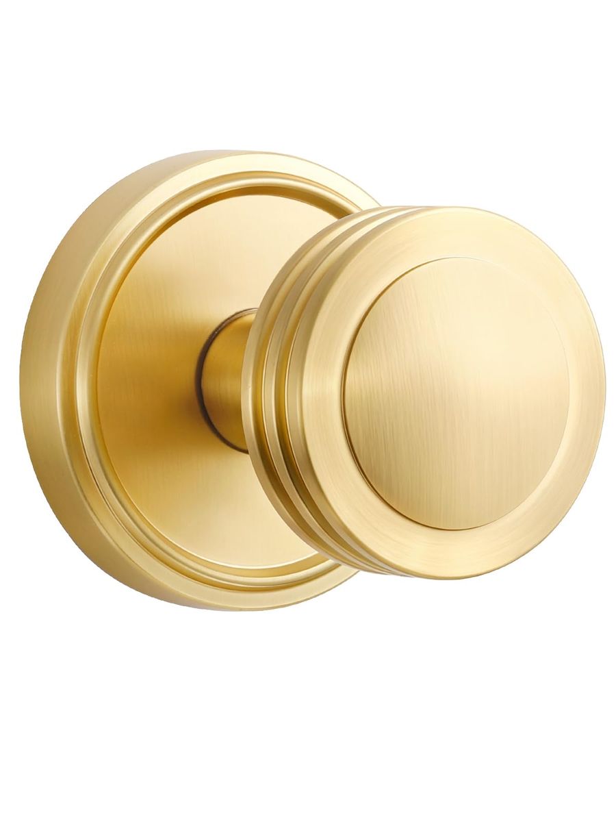 SORWDUERM 4-Pack Dummy Door Knobs Satin Brass Gold New
