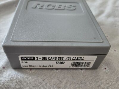 RCBS 454 Casull carbide die set