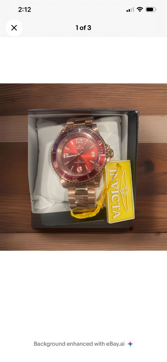 Mens Invicta Rose Gold Watch New