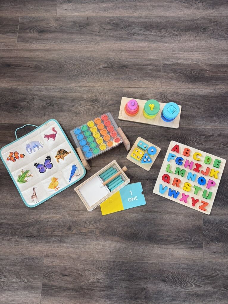 Set of Lovevery Montessori Toys
