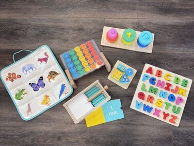 Set of Lovevery Montessori Toys