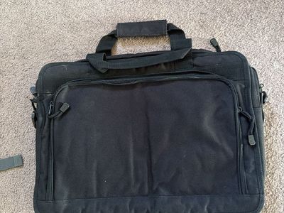 Black Multi-Compartment Laptop Briefcase Bag