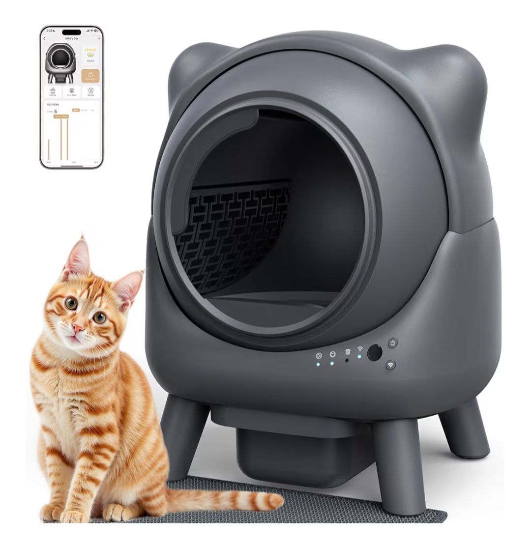 NEW FEELNEEDY Self Cleaning Automatic Litter Box 65L