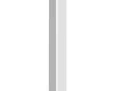 6-ft H x 4-in W White Vinyl Blank Fence post