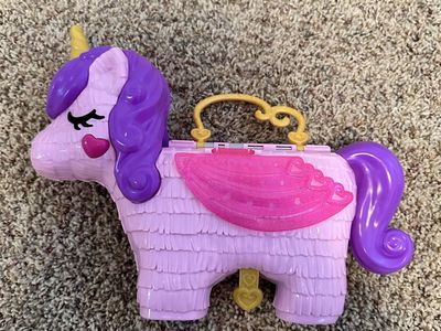 Pink & Purple Unicorn Piñata Portable Playset Toy