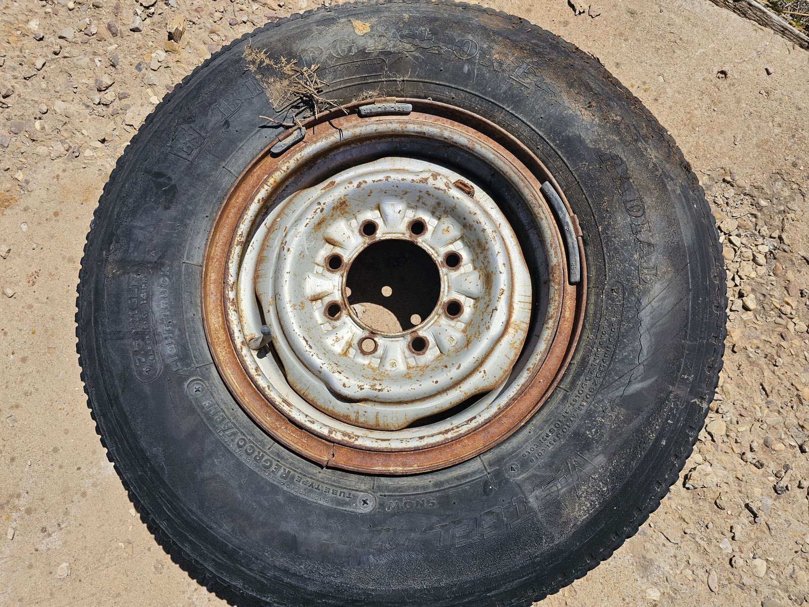 Various Rims - 8 lug, 6 lug, 5 lug, and a donut