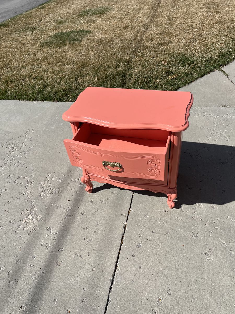 Pink Dresser And Nightstand Set