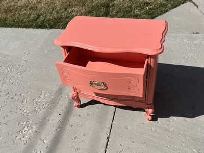 Pink Dresser And Nightstand Set