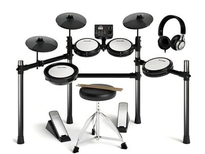 Electric Drum Set with Quiet Mesh Pads,Electronic