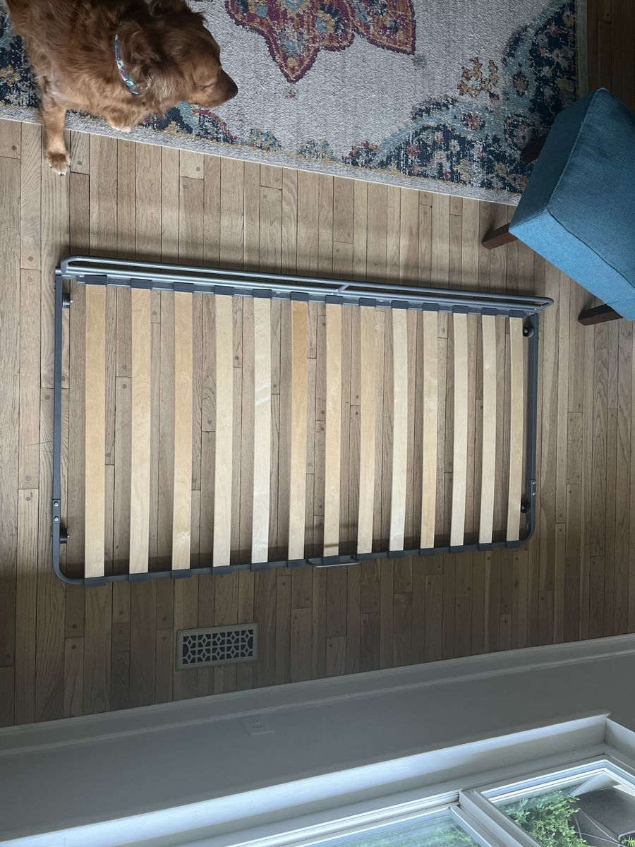 Twin slide out bed frame