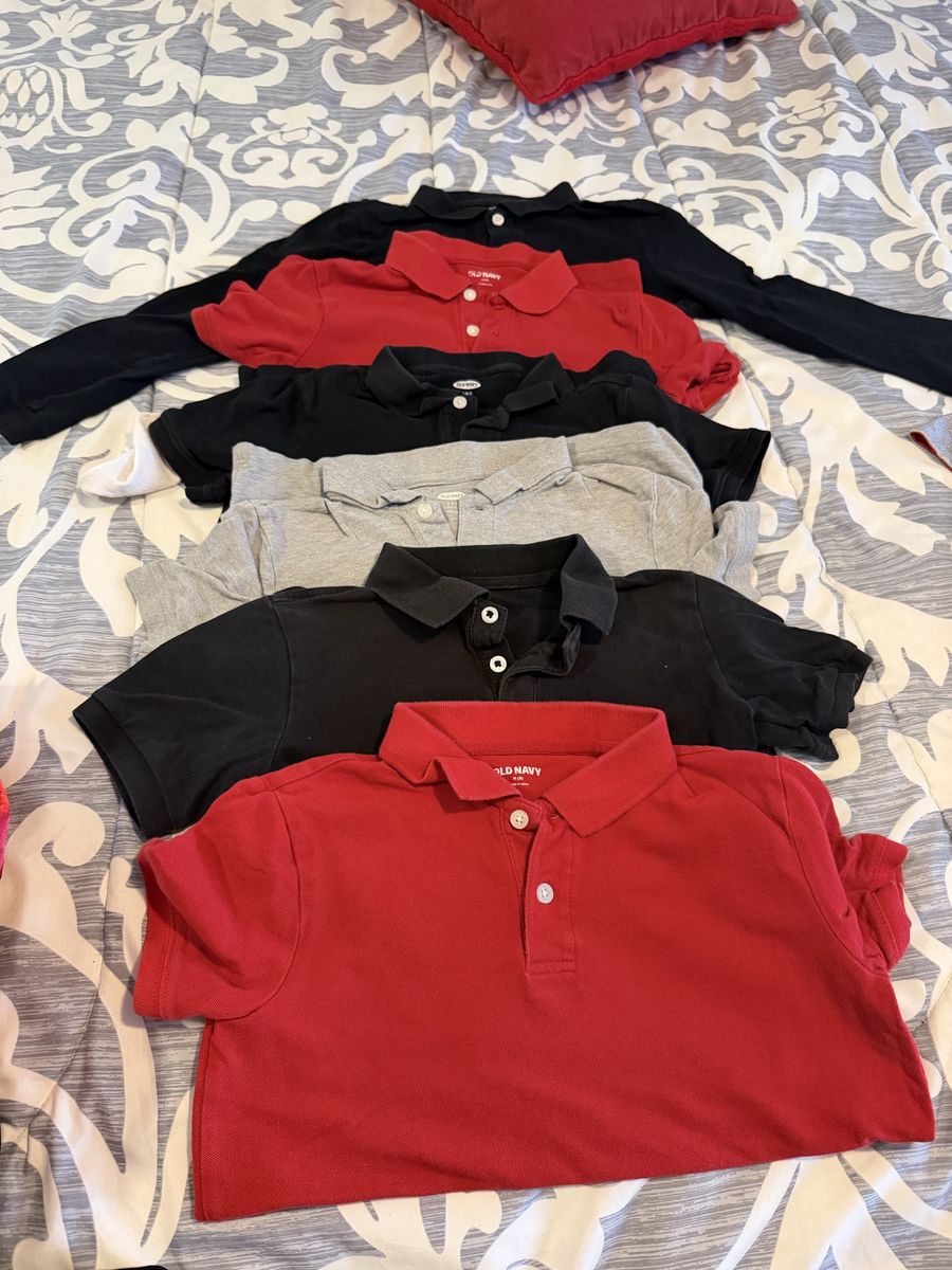 Old Navy Boy's Polo Shirts Bundle Size S 6-7 Assorted Colors