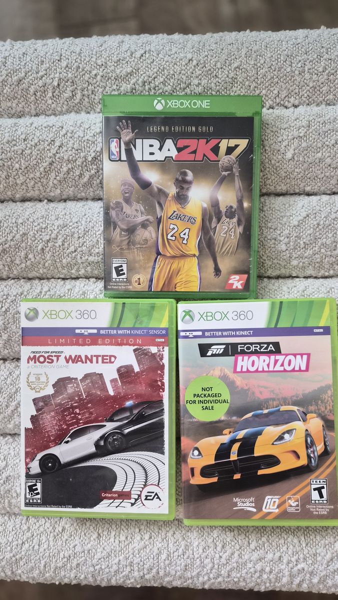 Xbox One & Xbox 360 Game Bundle: NBA 2K17 Legend Gold, NBA Most Wanted, Forza Horizon