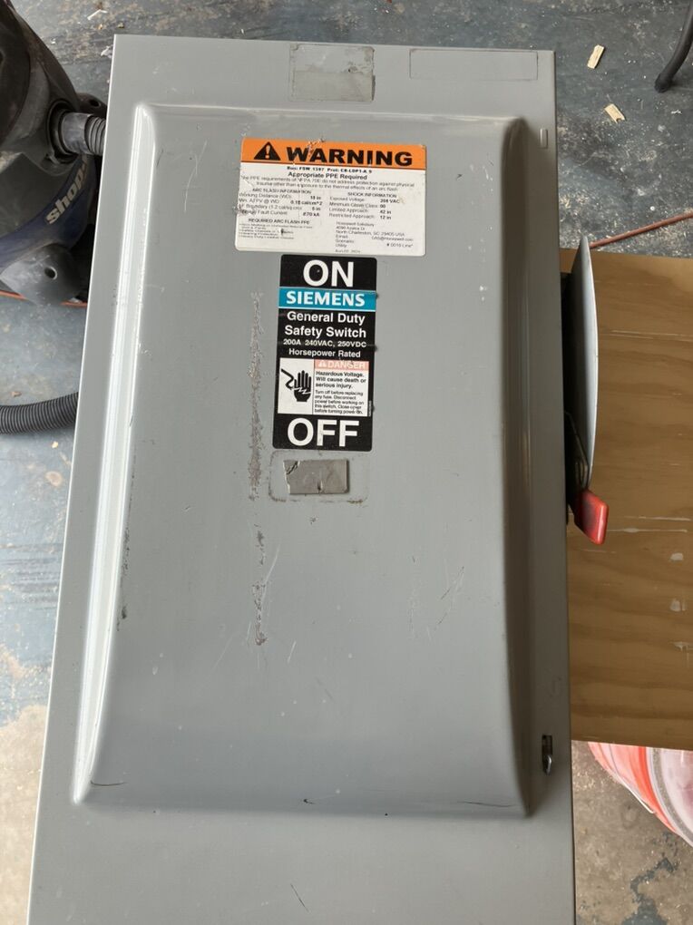 General Duty Safety Switch, 200amp Indoor Rated