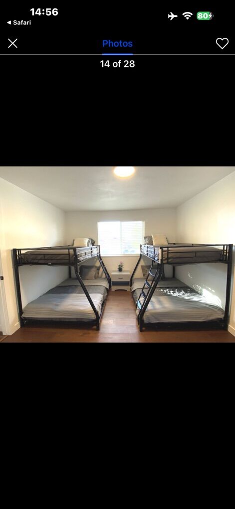 Two Double Bunk Beds