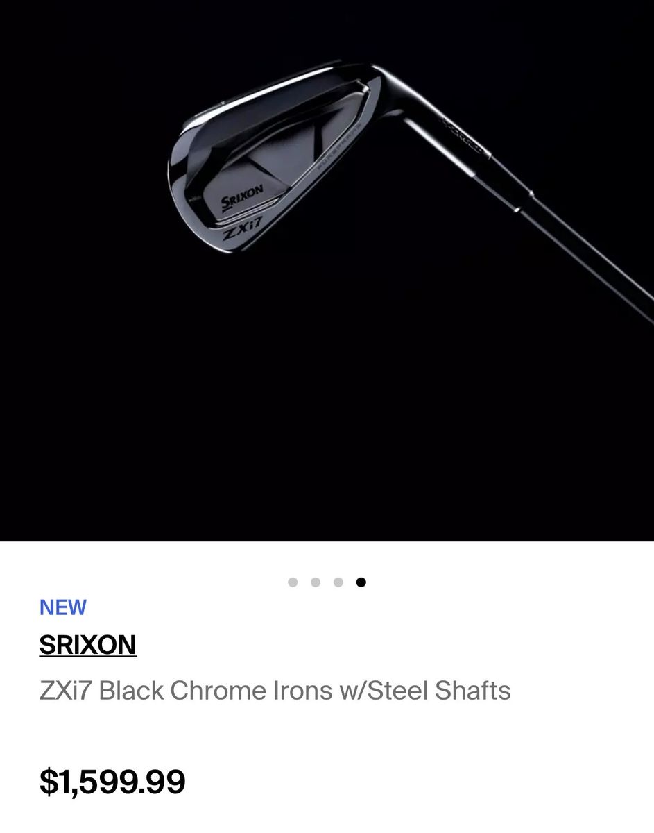 New Srixon ZXi7 Black Chrome Limited Edition Iron Set 4-PW