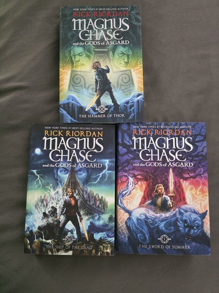 Rick Riordan Magnus Chase and the Gods of Asgard Series Books 1-3 Hardback Set