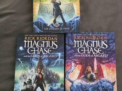 Rick Riordan Magnus Chase and the Gods of Asgard Series Books 1-3 Hardback Set