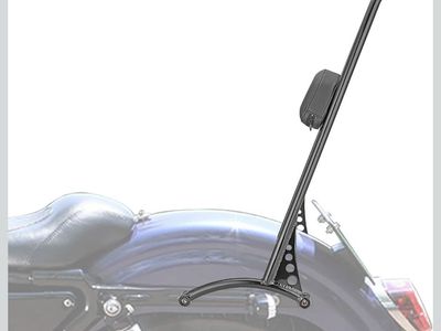 21” Tall Passenger Backrest Sissy Bar Classic Gloss Black Compatible with Harley Sportster XL 883 1200 1996-2003