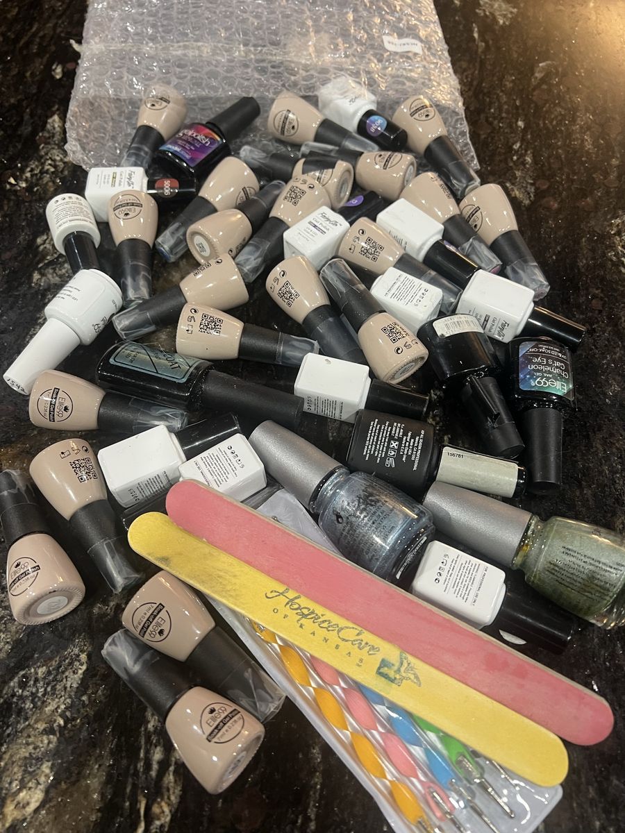 Large Lot of Elite99 & Fairywill Gel Nail Polish - Nudes, Glitters, Tools.