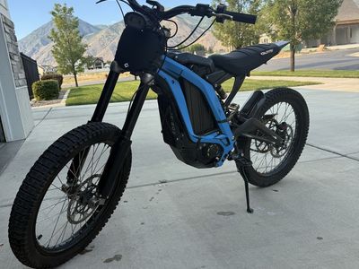 Sur-Ron Electric Dirt Bike - Blue Frame with Custom Guts Seat