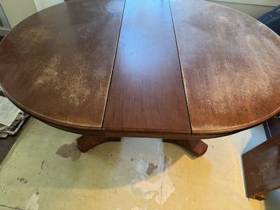 Vintage Narra Hardwood Drop Leaf Dining Table - Expandable Wooden Table