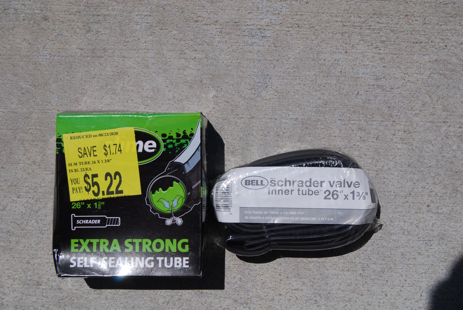 a pair of 26 x 1 3/8 bicycle tubes NEW