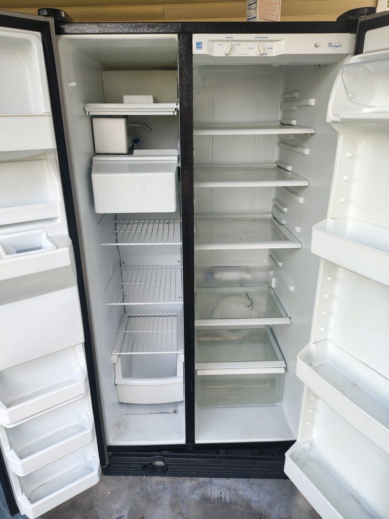 Whirlpool Side-by-Side Refrigerator with Ice & Water Dispenser - Stainless Steel Finish