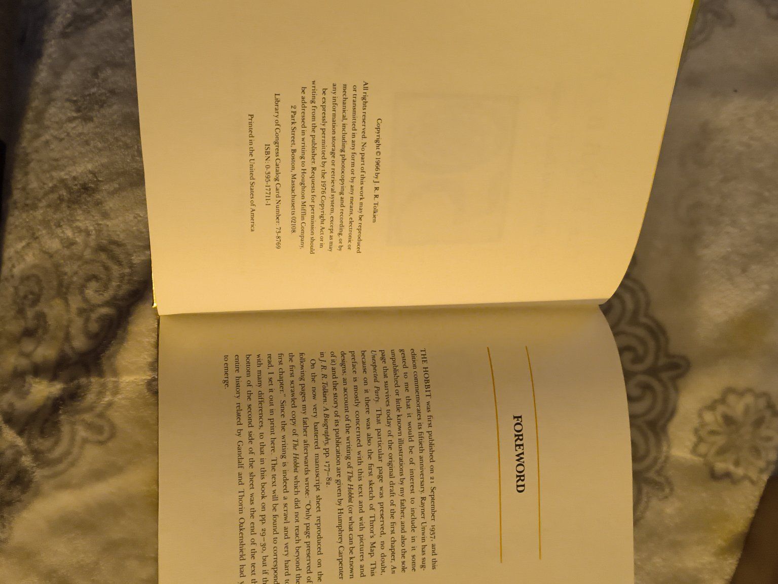 J.R.R. Tolkien The Hobbit 50th Anniversary Edition 1987 Houghton Mifflin Hardcover w/ Slipcase