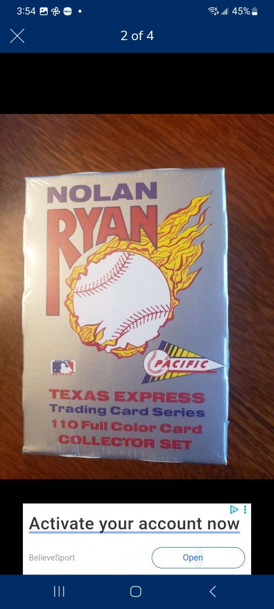 Nolan Ryan Texas Express Pacific Trading Card Series 110 Full Color Card Collector Set - Factory Sealed