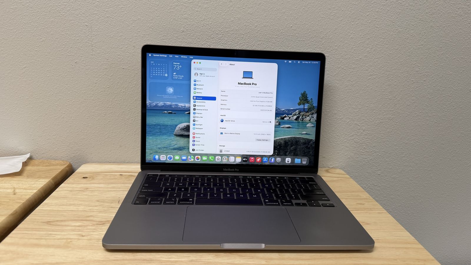 2020 MacBook Pro i5/32GB/500GB SSD Tahoe
