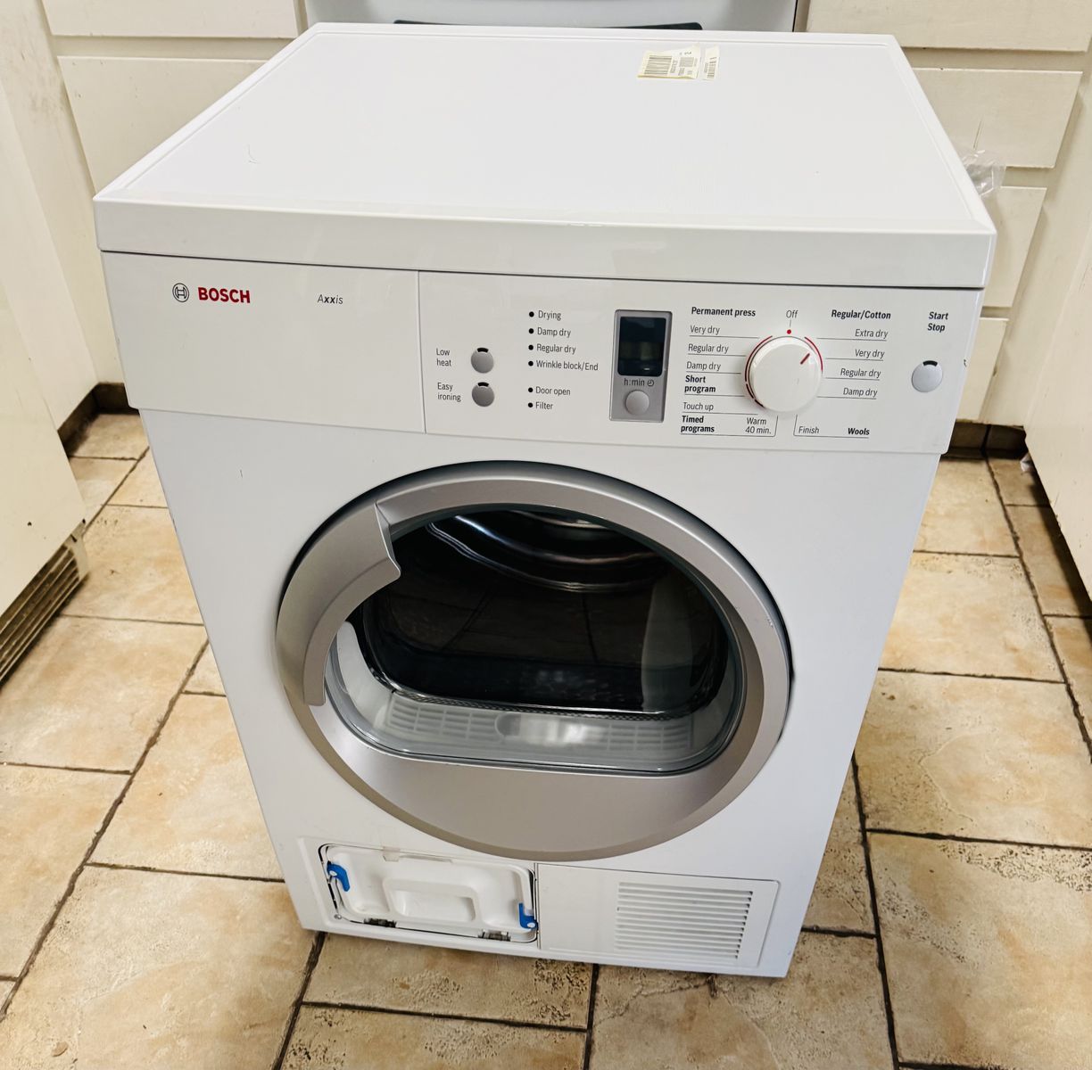 2 Bosch Axxis stackable 24 inch Ventless Electric Dryers