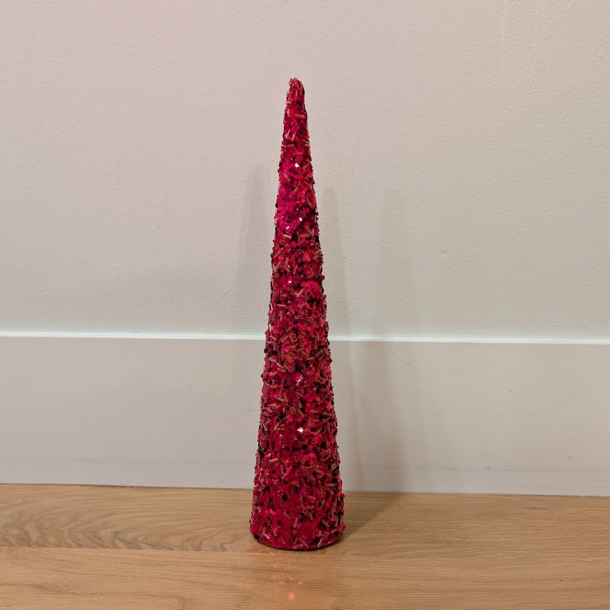 Hot Pink Sparkle Tree Valentine Decoration