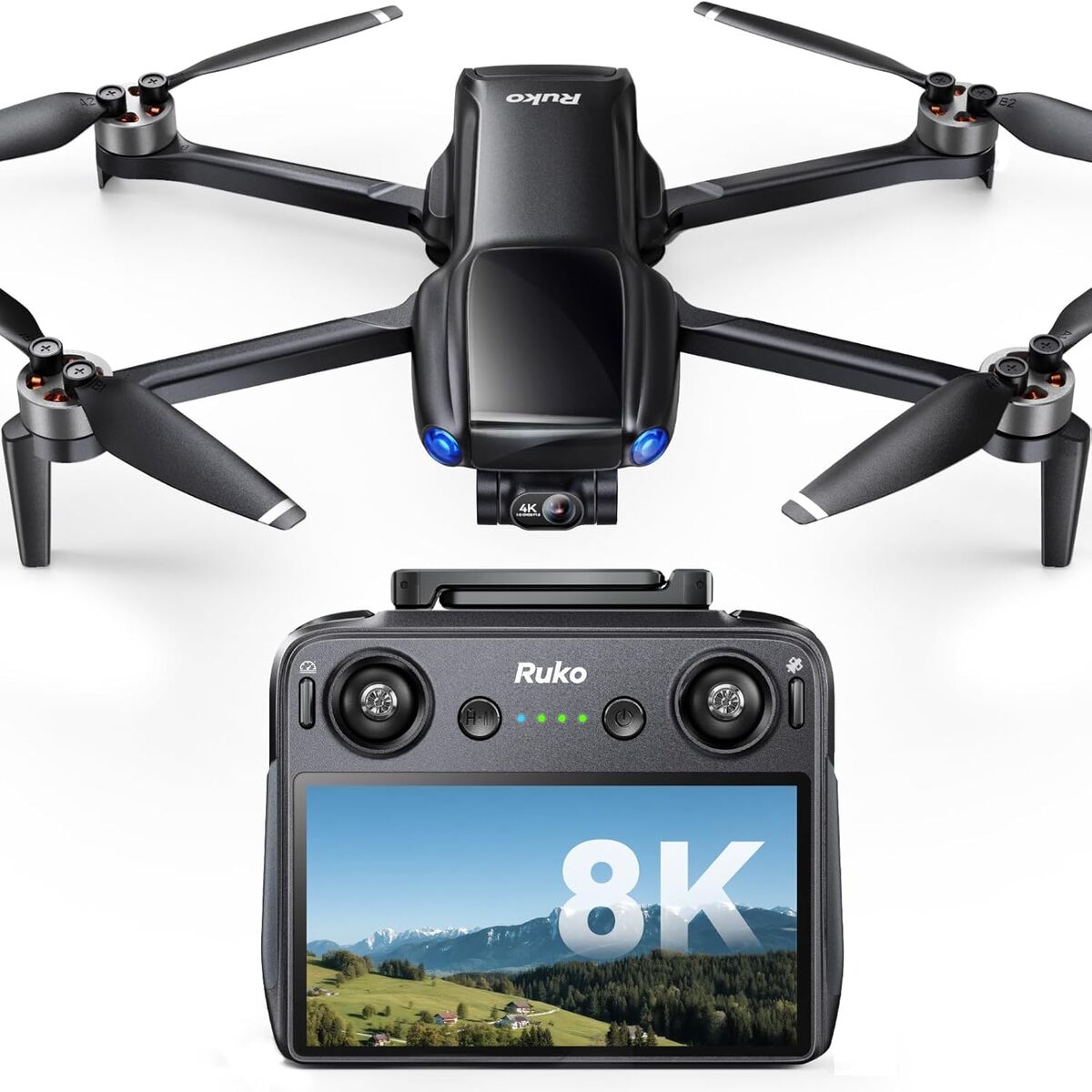 Ruko U11MINI 4K Drone w/ 5.5” Touchscreen Controller – 8K Photos, 4K Video, Under 249g