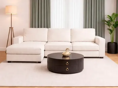 Ivory Bouclé Sectional – NEED GONE THIS WEEKEND