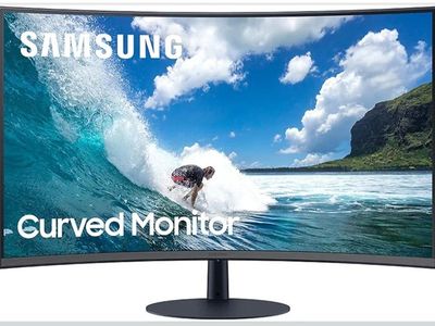 Samsung T550 Series 27-Inch FHD 1080p Computer Monitor, 75Hz, Curved, Built-in Speakers, HDMI, Display Port, FreeSync (LC27T550F