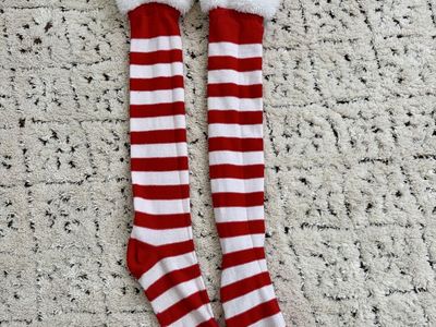 Candy Cane Knee-High Stockings