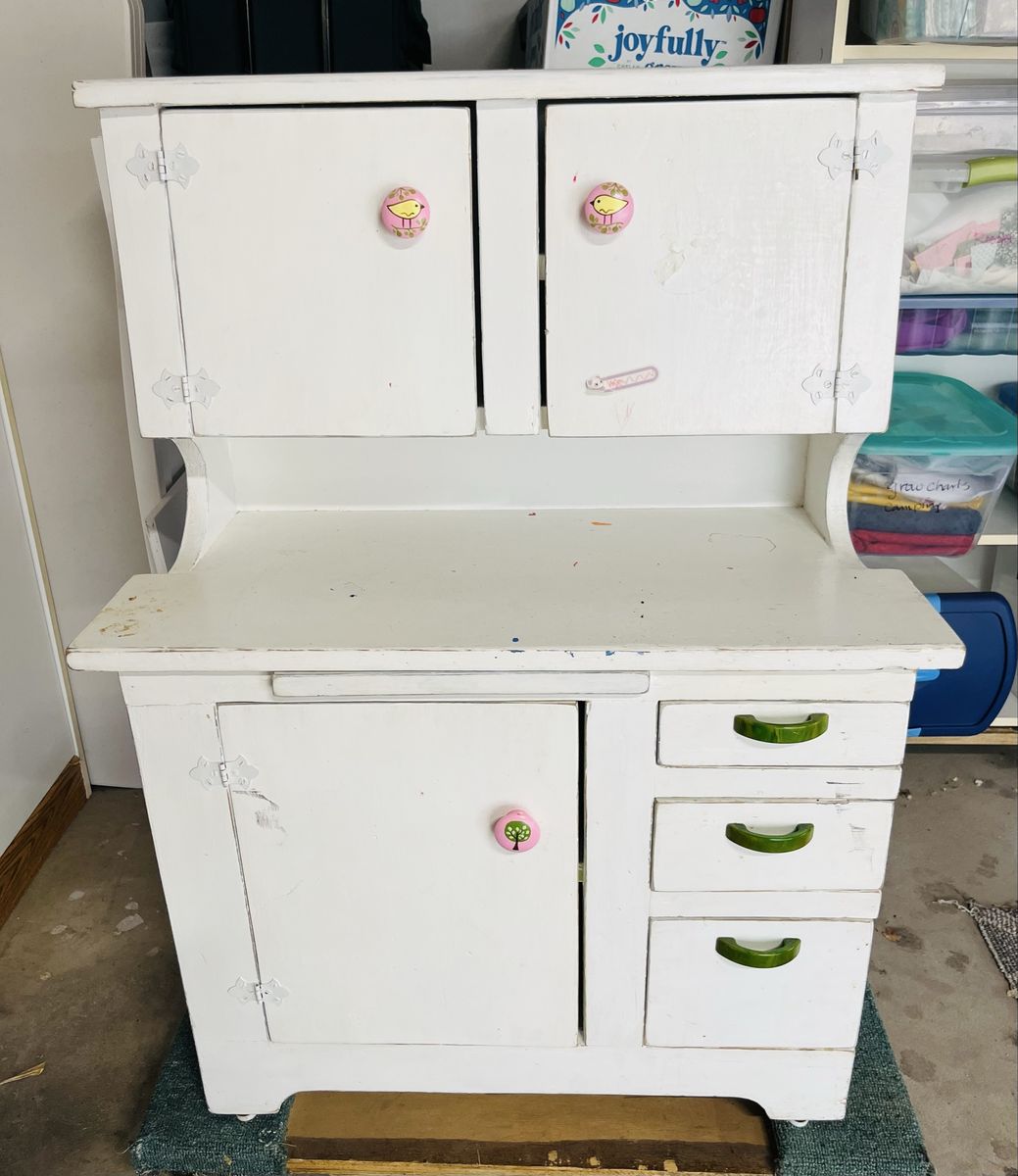 Antique Toy Wooden Kitchen - Handmade 