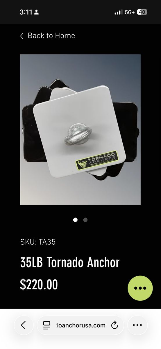 Tornado Boat Anxhor 35 lbs