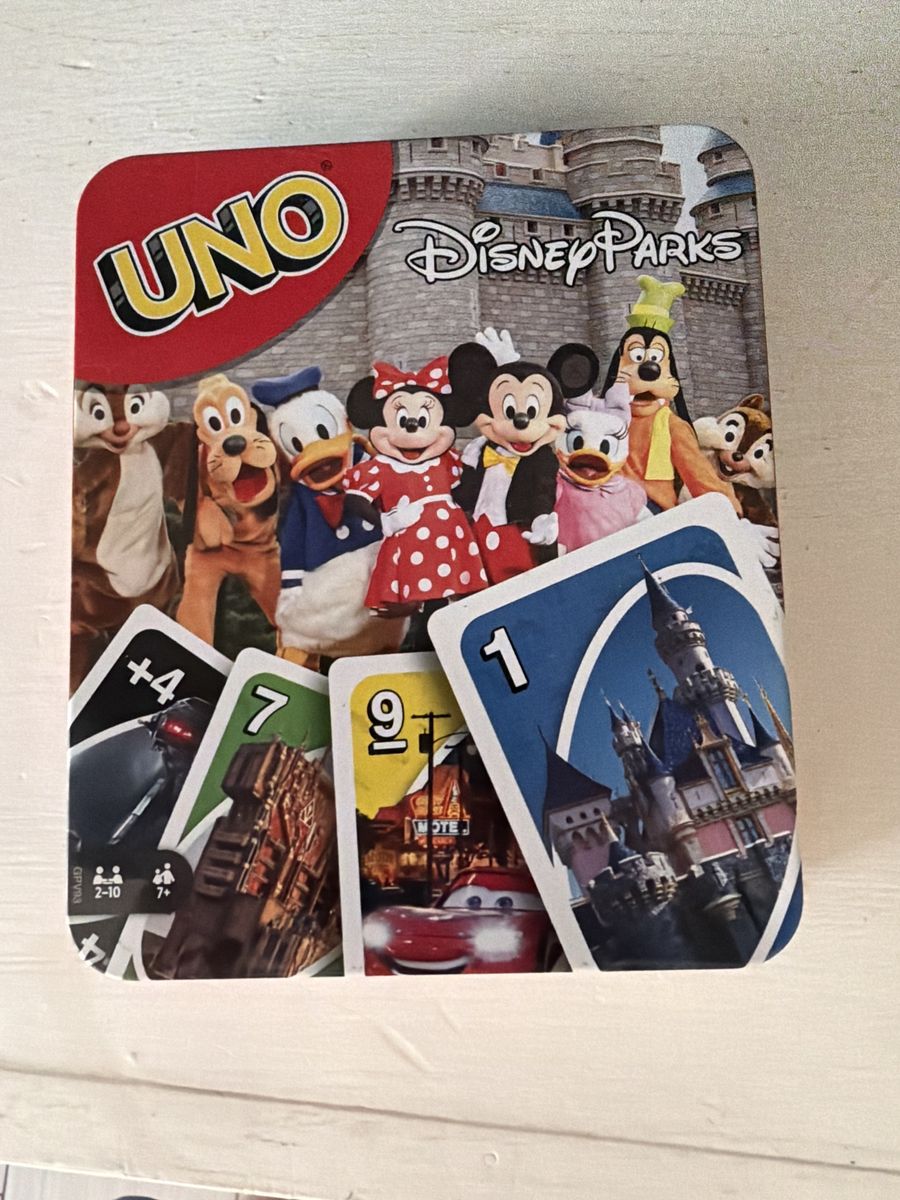 UNO Disney Parks Card Game in Collectible Tin - Disney Characters, Ages 7+