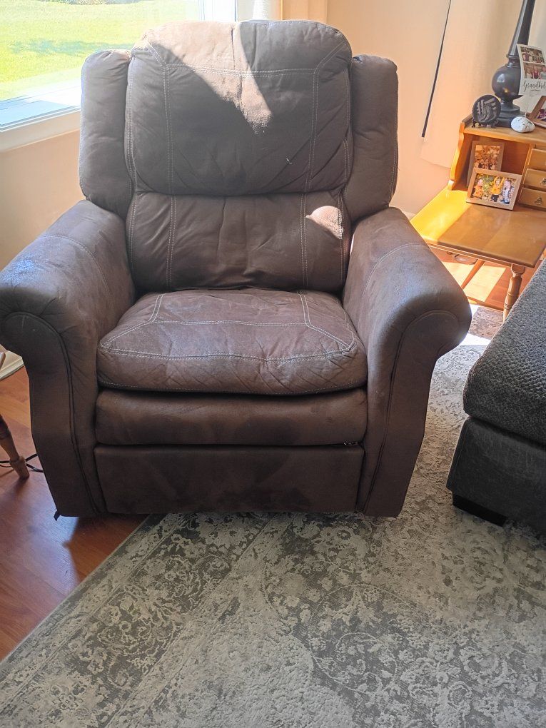 Brown recliner