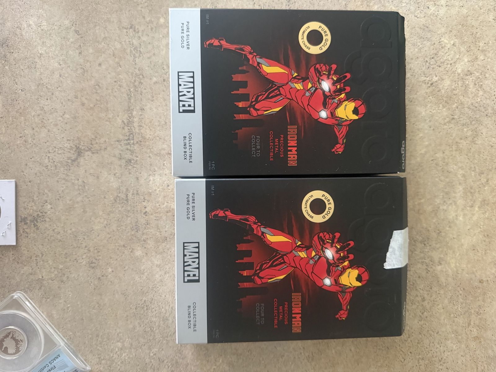 Marvel Iron Man Argo Pure Silver Blind Box Collectables 1/2 oz - Set of 2