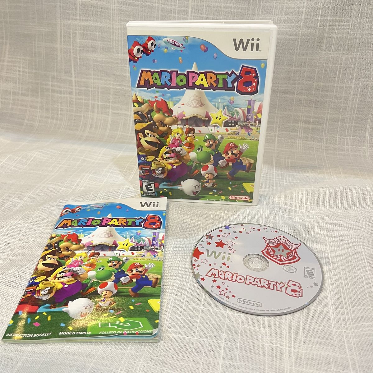 Nintendo Wii Mario Party 8 Game with Case & Manual