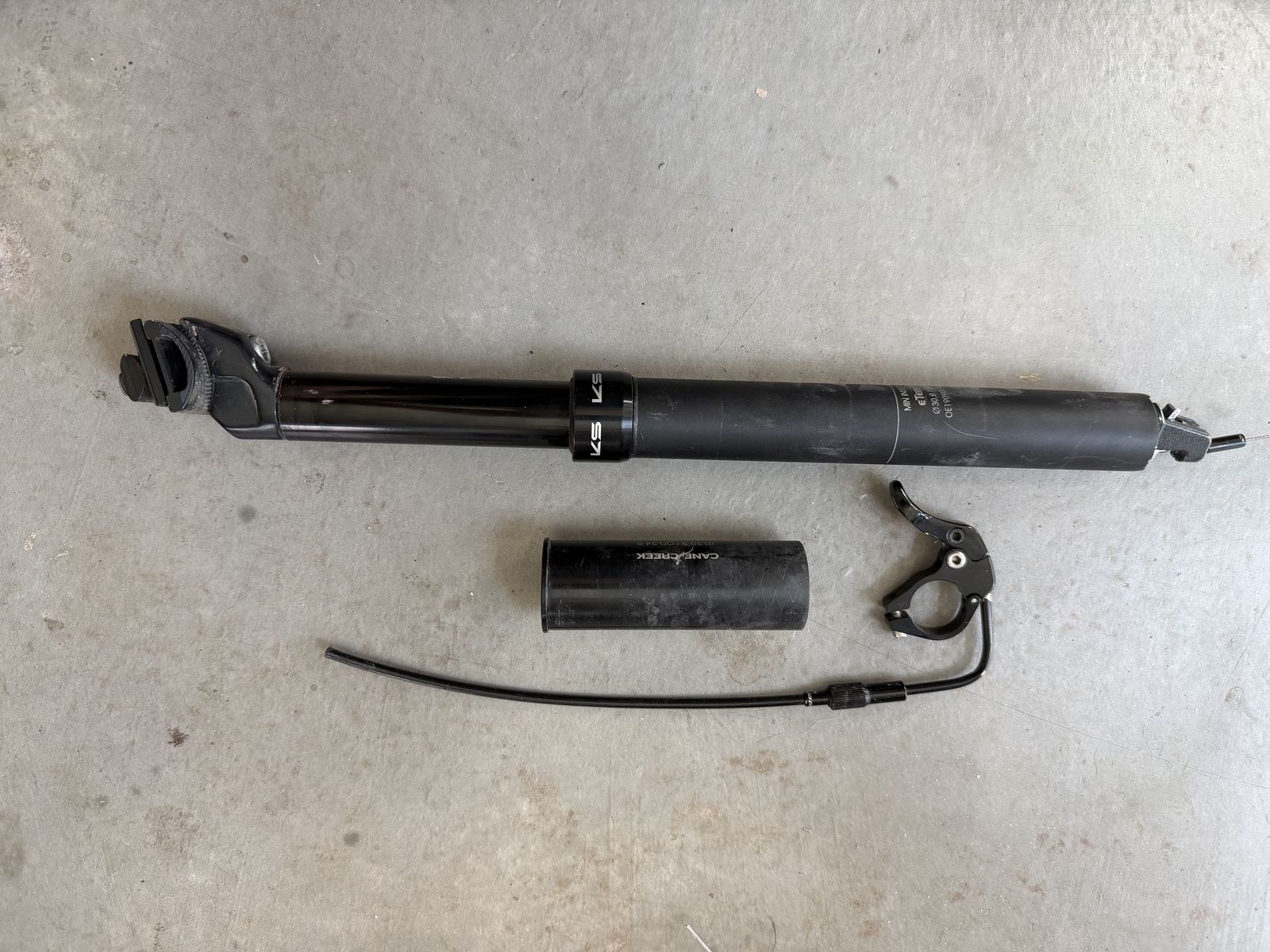 KS eTEN-i Dropper Seatpost - 30.9mm, 100mm, w remote and 34.9mm spacer