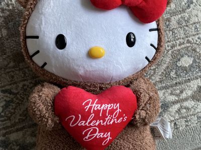 Hello Kitty Valentine’s Day Bear Greeter 2026 Sanrio Red Heart Plush 19” Large