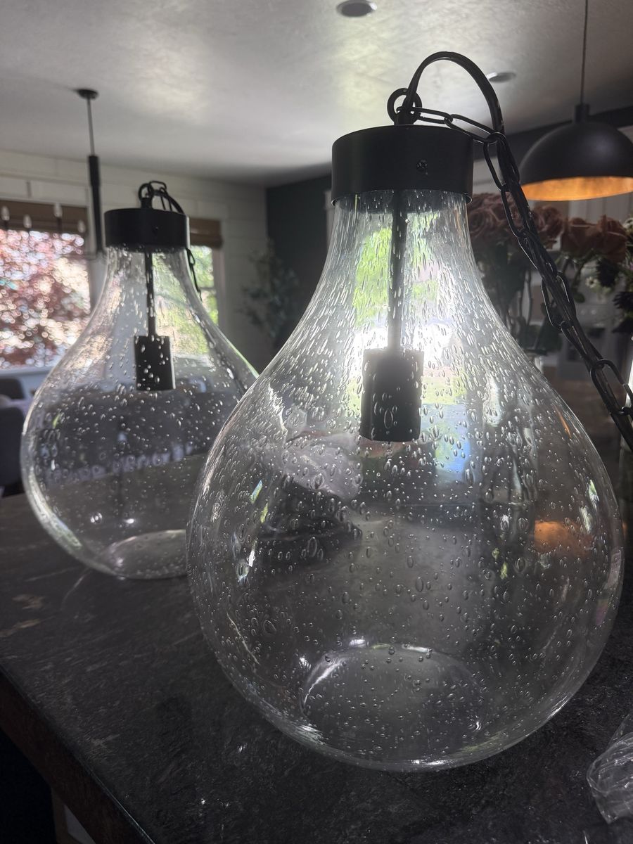 Glass bubble glass pendants
