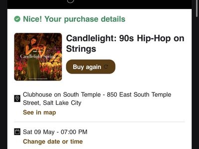 Candlelight: 90s Hip-Hop on Strings 2 tickets 5/9