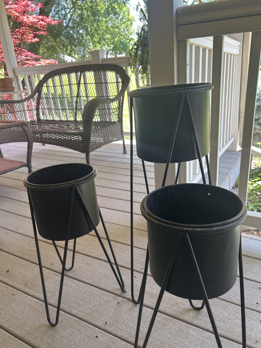 Three Matching Flower Pots