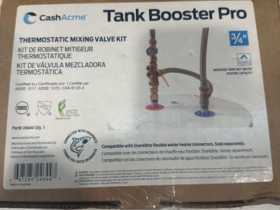 NEW Cash Acme Tank Booster Pro 3/4” Thermostatic Mixing Valve Kit 24644 - Never Used